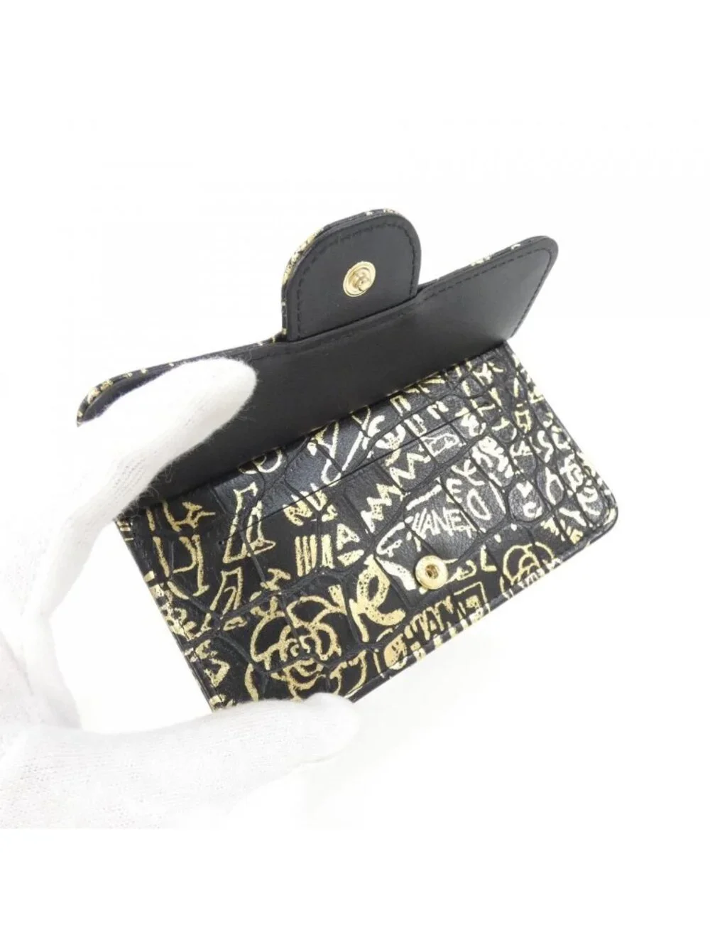 Chanel Card Case Card Holders Black